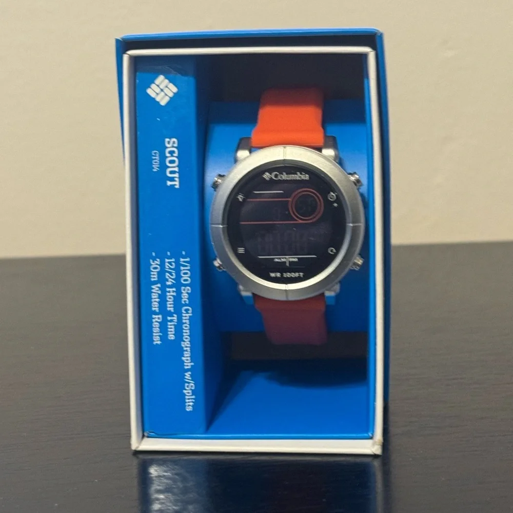 Columbia Scout Chronograph Watch with Orange band- New